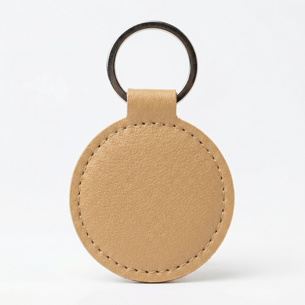 Ronde vorm leer Beige