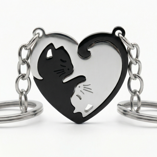 Kat hart 2 stuks matching